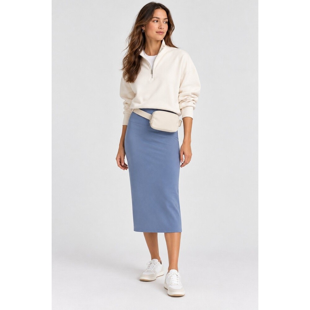 Lululemon Nulu Slim-Fit High-Rise Midi Skirt S Windy Blue NWT LW8APES MSRP $88